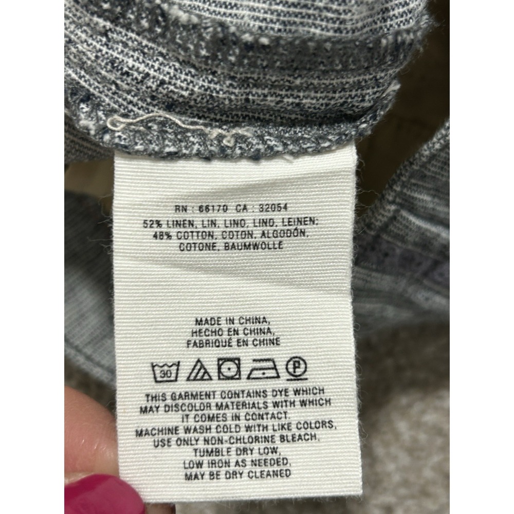 Pilcro and the Letterpress‎ Pants Women's 2 Linen Blend Preppy Wide Leg Pants - Picture 6 of 7